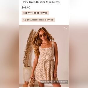 Vici Cream Floral Mini Dress